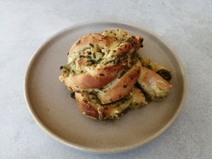 Green pesto at Plantan Kaffihús in Reykjavik
