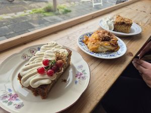 Delicious vegan baked goods. at Plantan Kaffihús in Reykjavik