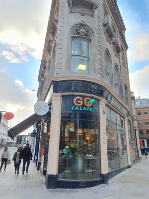 Exterior #Veganuary at Go Falafel - Victoria in London