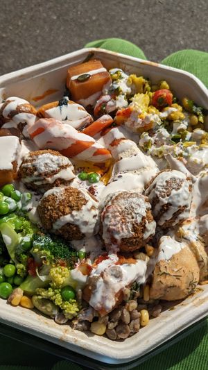 Falafel lunch box at Go Falafel - Charing Cross in London