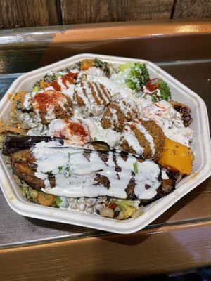 Lunch box  at Go Falafel - Charing Cross in London