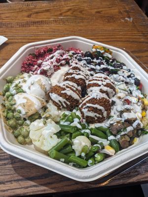 Falafel lunchbox at Go Falafel - Charing Cross in London