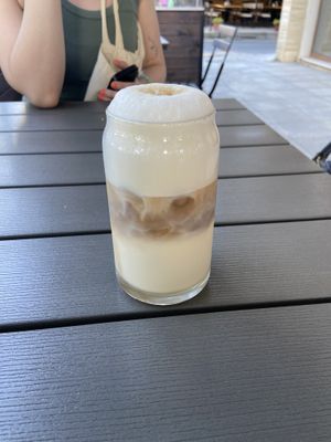 Oat milk iced latte  at Daily Dose Speciality Coffee Shop  in Burgas