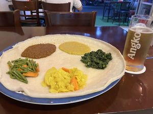 Veggie Combo  at Addis Ethiopian Restaurant in Phnom Penh