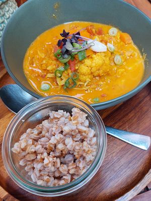 Vegetable curry at Lederstubn in Berchtesgaden