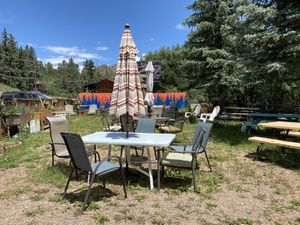 Beer Garden. Dog Friendly Patio  at Fern's Diner + Drinkery in Cascade