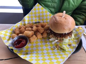 Korean BBQ Burger at Fern's Diner + Drinkery in Cascade