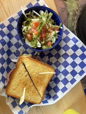 blt and side salad with fern saucee  at Fern's Diner + Drinkery in Cascade