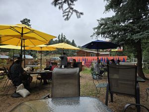 Outside seating at Fern's Diner + Drinkery in Cascade