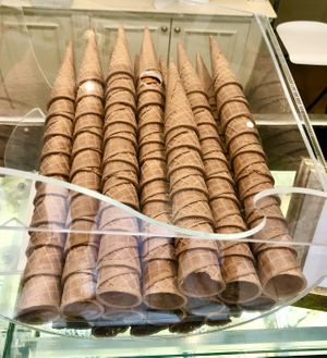 Vegan cones   at Gelato Fatto Con Amore in Milan