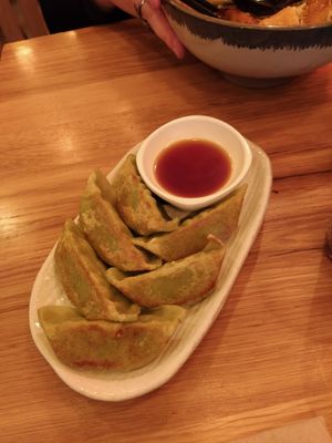 Veggie gyoza 🥟 at Takumi Sapporo Ramen Kitchen in Barcelona