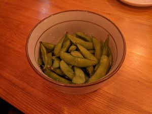 Edamame (4,80€) - 4/5 at Takumi Sapporo Ramen Kitchen in Barcelona
