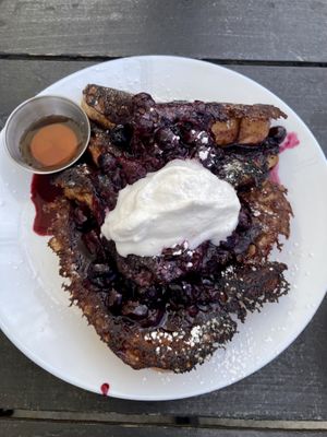 Blueberry French Toast - YUM!  at Scratch Breakfast in Vancouver