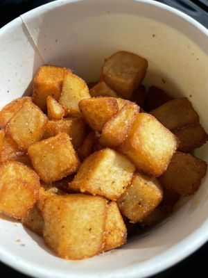 Breakfast potatoes   at Scratch Breakfast in Vancouver