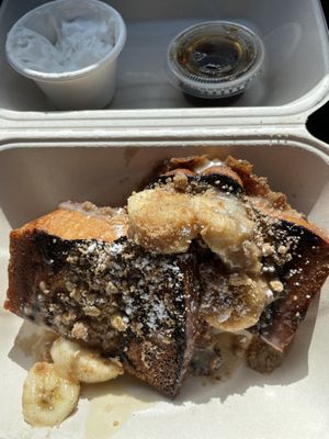 Banana French toast   at Scratch Breakfast in Vancouver