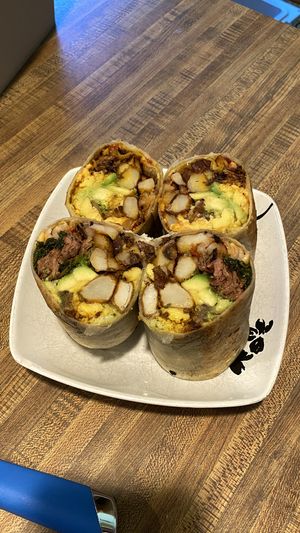 Steak burrito and classic burrito 🥹🥹🥹  at Scratch Breakfast in Vancouver