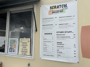 Menu 5/3/2025  at Scratch Breakfast in Vancouver