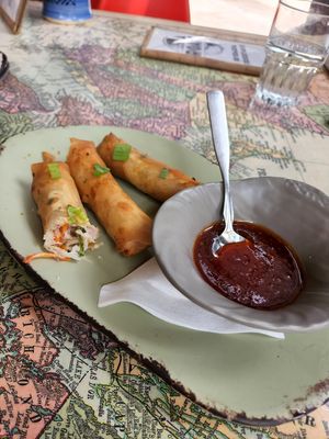 Spring rolls at ROAM in Grand Rapids