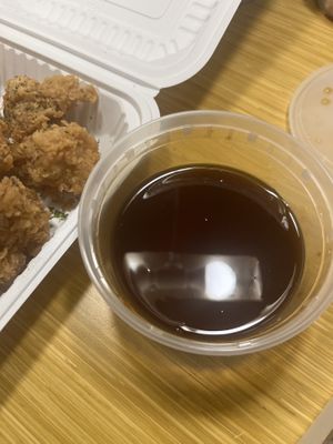 Orange sauce - more like sweet and sour   at Bo Tree Plant-Based Cuisine in Unionville