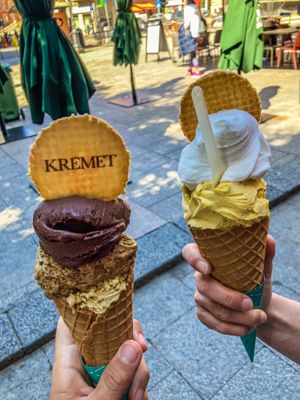   at Kremet Gelateria in Cagliari