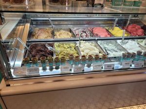 the vegan section at Kremet Gelateria in Cagliari