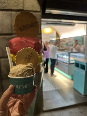   at Kremet Gelateria in Cagliari