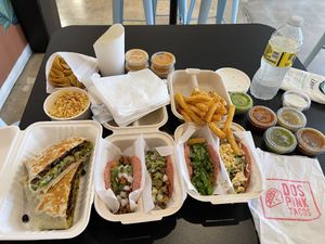 Trying many items  at DOS PINK in Phoenix