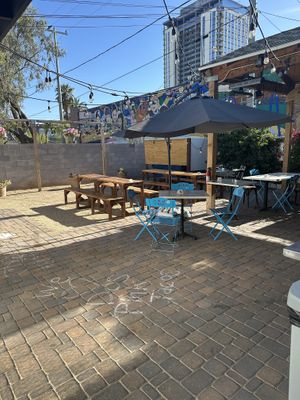 Adorable back patio. Doggie friendly   at DOS PINK in Phoenix