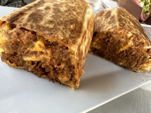 Layered burrito  at DOS PINK in Phoenix