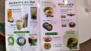 Menu at D:matcha in La Rochelle