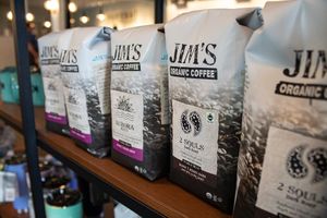 We partner with Jim's Coffee to provide the best cup of coffee to you every morning.  at Tandem Bagel Company in Hadley