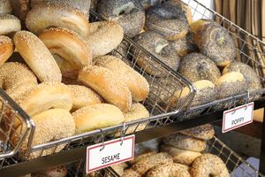 Sesame and Poppyseed bagels at Tandem Bagel Company in Hadley