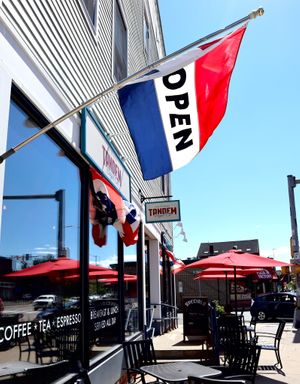 Outside of Florence at Tandem Bagel Company in Florence