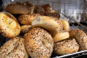 Everything bagels at Tandem Bagel Company in Florence