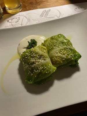 Fagottini di verza  at Osteria Numero 13 in Perugia