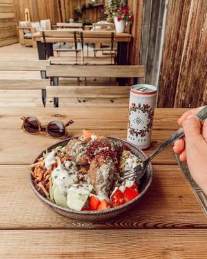 Veggi-Bowl - with a different sauce it would be vegan  at Face au Bowl in Crozon