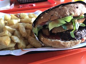 Soya burger! at Build a Burger in Belfast