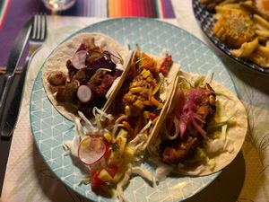 Tris of vegan tortillas  at Para Todos in Trento