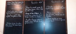 Menu at Le Cantou in Saint-cirq-lapopie