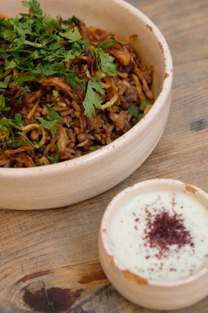 rice with lentils at Adamá in Oaxaca