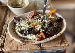 Seasonal roasted vegetable dish with beets, carrots, sweet potatoes and cabbage. #Perfection  at Adamá in Oaxaca