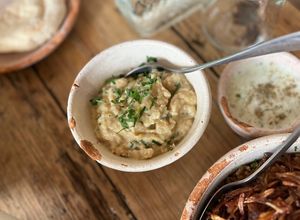Baba Ghanoush maybe the best I’ve ever had!  at Adamá in Oaxaca
