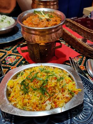 Baingan Bharta with Plain Pulao Rice at Tandoori Flame - Taste Of Tradition in Krakow