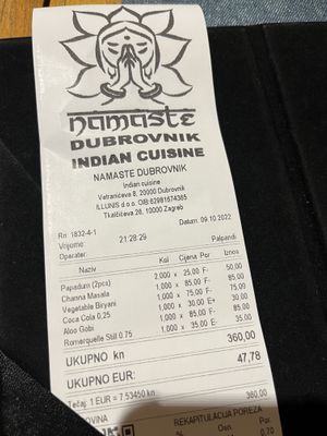   at Namaste in Dubrovnik