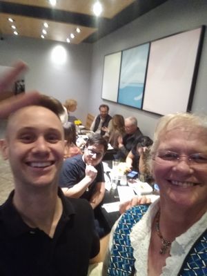 Our server Stuart, who was a GREAT help. Ask for him when you go, and MAKE HIM FAMOUS for being so awesome! at VeStation Urban Organic Kitchen in Sherman Oaks