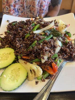 Spicy basil fried rice  at VeStation Urban Organic Kitchen in Sherman Oaks
