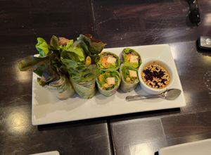 Spring rolls (maybe our favorite) at VeStation Urban Organic Kitchen in Sherman Oaks