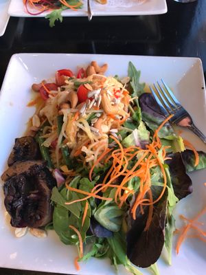 Spicy papaya salad   at VeStation Urban Organic Kitchen in Sherman Oaks