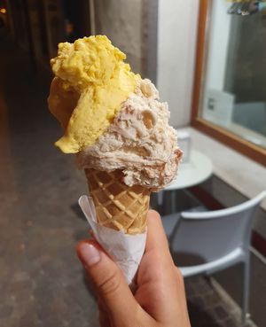 Mango&passionfruit and alpro hazelnut  at Da Nonno Carletto in Udine