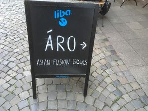 Reader board  at Áro - Salzstraße in Muenster